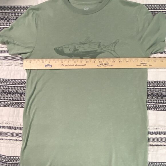 Vineyard Vines Shirt Mens Size Small Tarpon Scenic Dunes Tee Surplus Green Fish - Picture 6 of 7